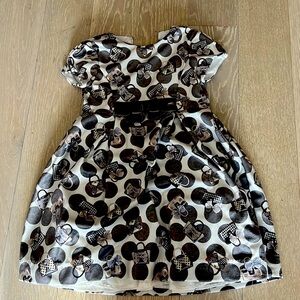 Gray and white dress with mini purses drawn on it. Briefly worn.